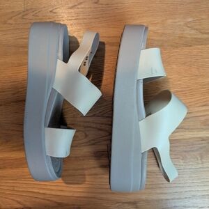 Stylish Cream and Gray Women's Sandals